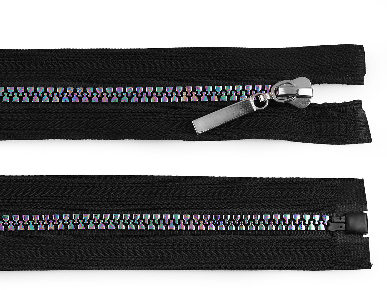 Rainbow plastic zipper no 5, length 50 cm - White (1 Piece)