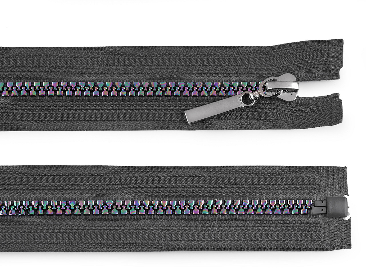 Rainbow plastic zipper no 5, length 50 cm - White (1 Piece)