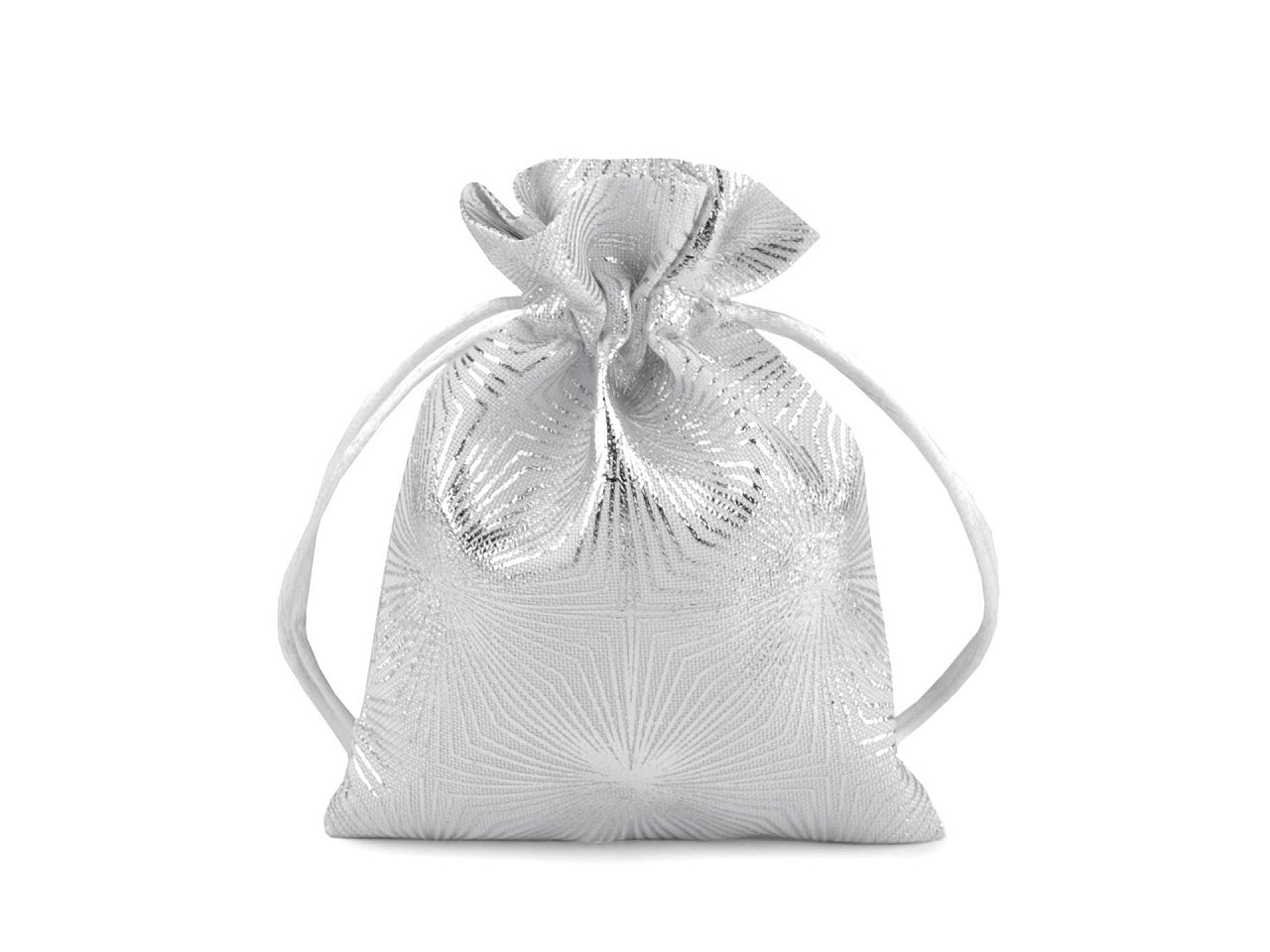 Gift bag metallic pattern 13x18 cm - Silver (10 Pieces)
