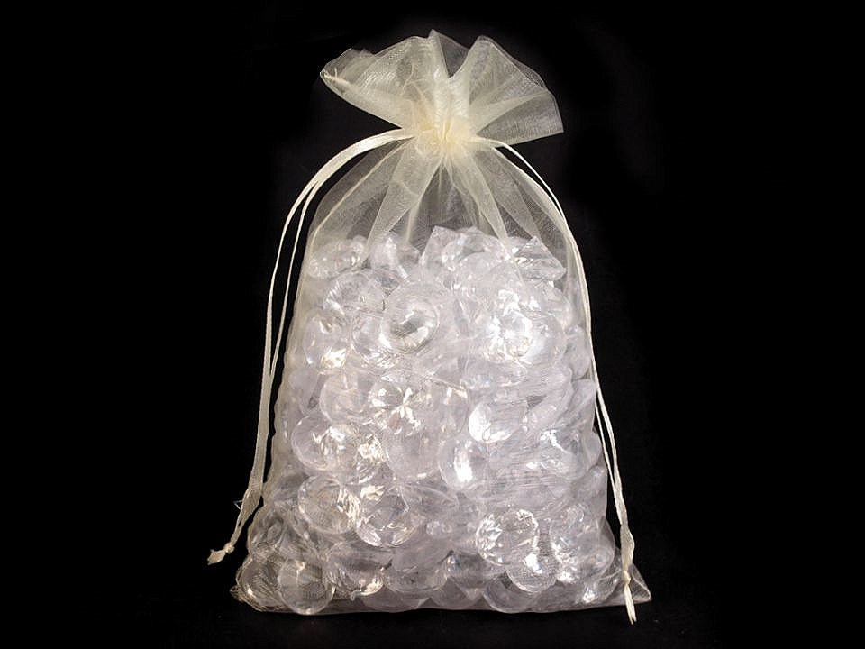 Organza gift bag 14x21 cm - White (10 Pieces)