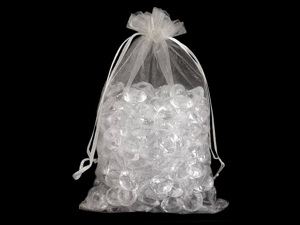 Organza gift bag 14x21 cm - White (10 Pieces)