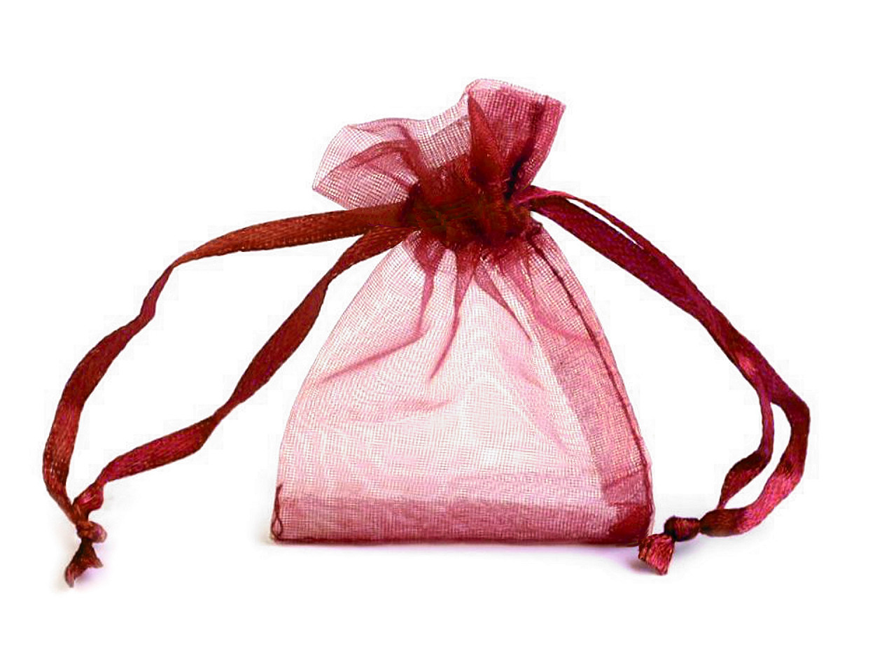 Organza gift bag 4.5x7 cm - Bordeaux (10 Pieces)