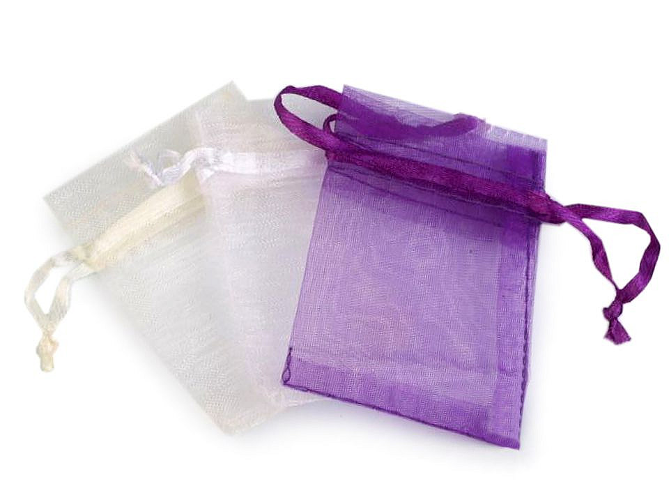 Organza gift bag 4.5x7 cm - Bordeaux (10 Pieces)