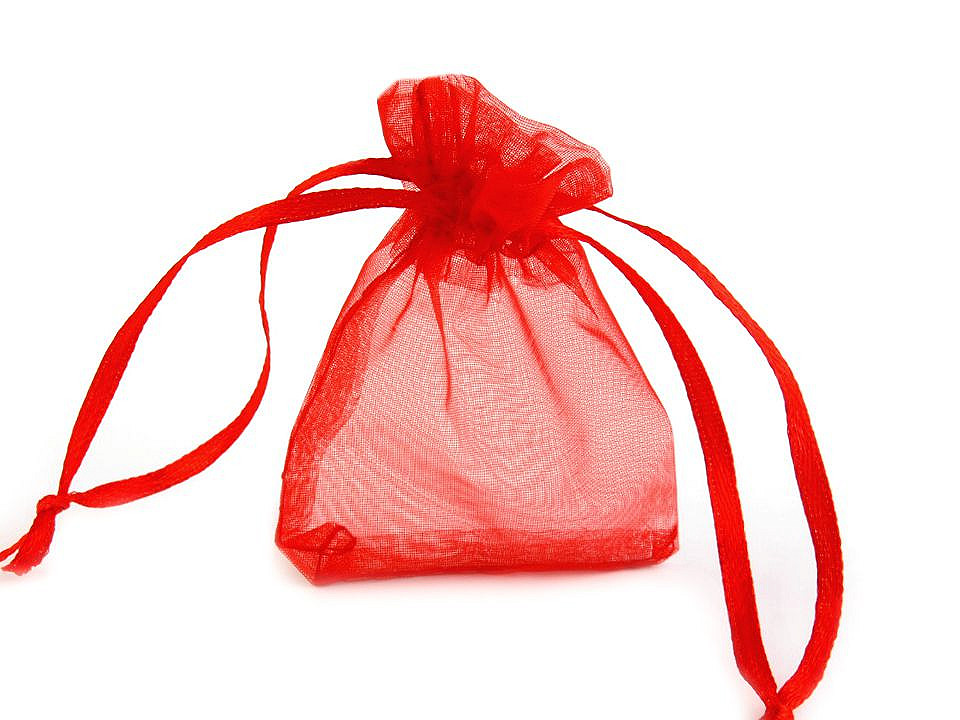 Organza gift bag 4.5x7 cm - Bordeaux (10 Pieces)
