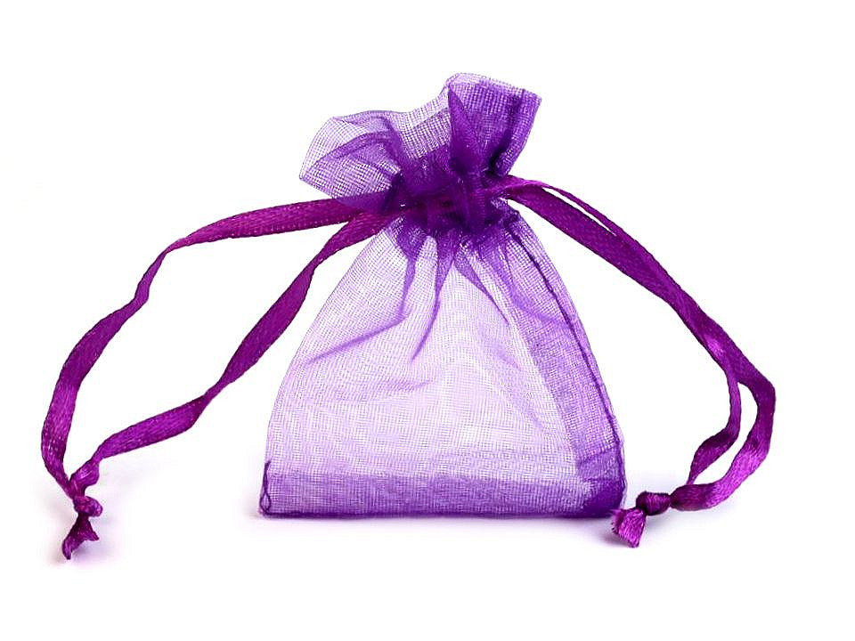 Organza gift bag 4.5x7 cm - Bordeaux (10 Pieces)