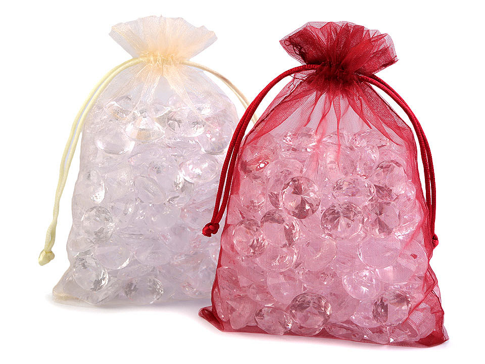 Organza gift bag 13x18 cm - Green (10 Pieces)
