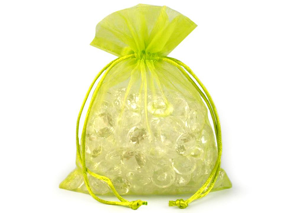 Organza gift bag 13x18 cm - Green (10 Pieces)