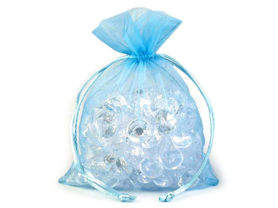 Organza gift bag 13x18 cm - Green (10 Pieces)