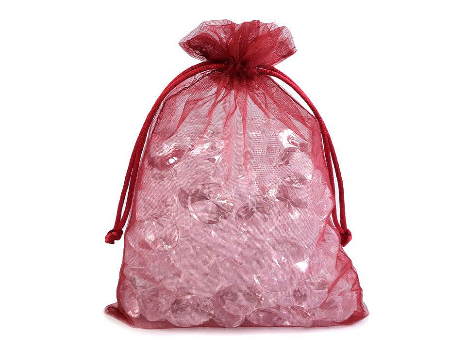 Organza gift bag 13x18 cm - Green (10 Pieces)