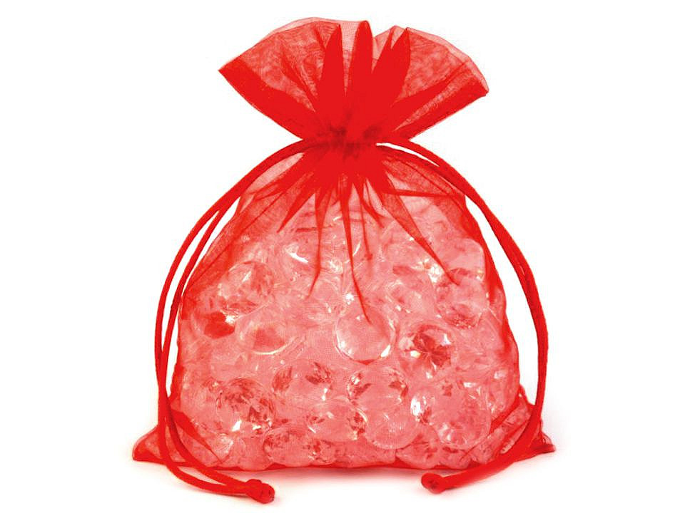 Organza gift bag 13x18 cm - Green (10 Pieces)