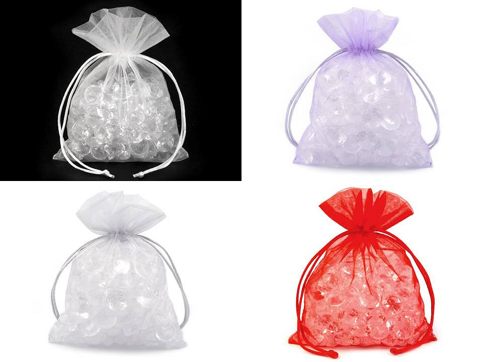 Organza gift bag 13x18 cm - Green (10 Pieces)