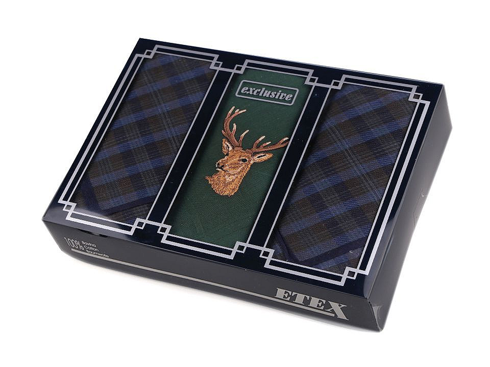 Men's handkerchief / gift box set - As pictured (1 Box)