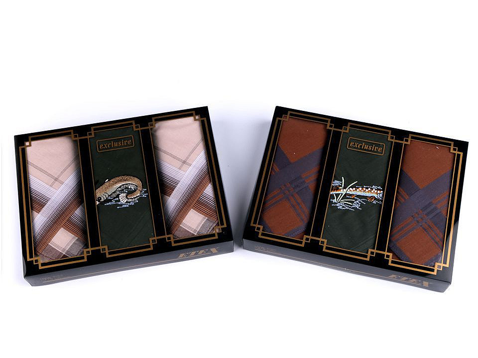 Men's handkerchief / gift box set - As pictured (1 Box)