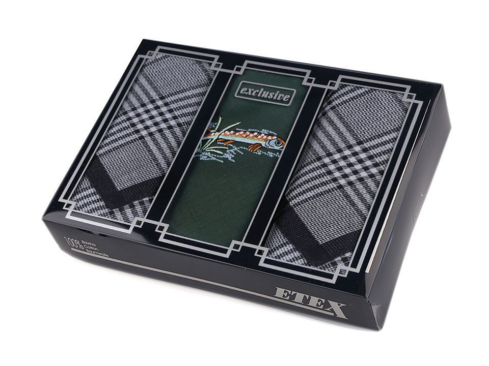 Men's handkerchief / gift box set - As pictured (1 Box)