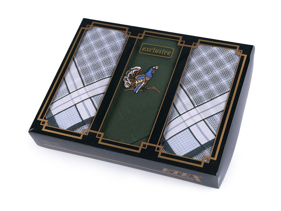 Men's handkerchief / gift box set - As pictured (1 Box)