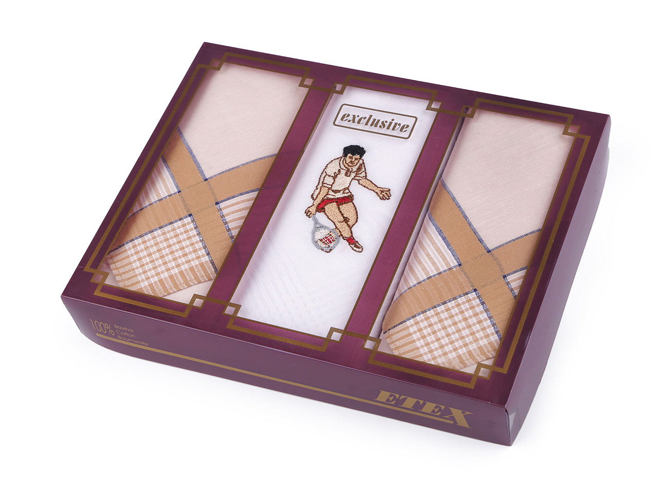 Men's handkerchief / gift box set - As pictured (1 Box)