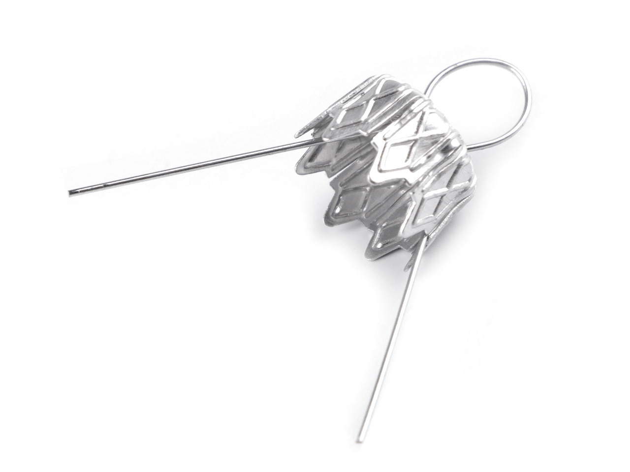 Christmas ball bauble ornament cap with spring wire hangers - Gold (10 Pieces)