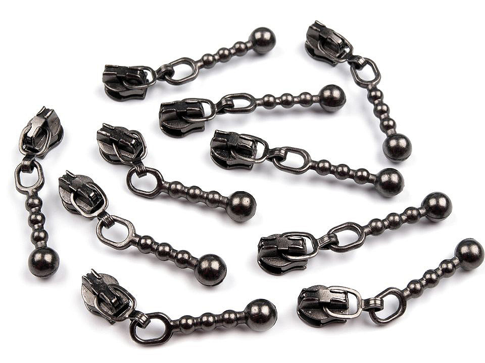 Slider for nylon zippers no 3 - Black varnish (10 Pieces)