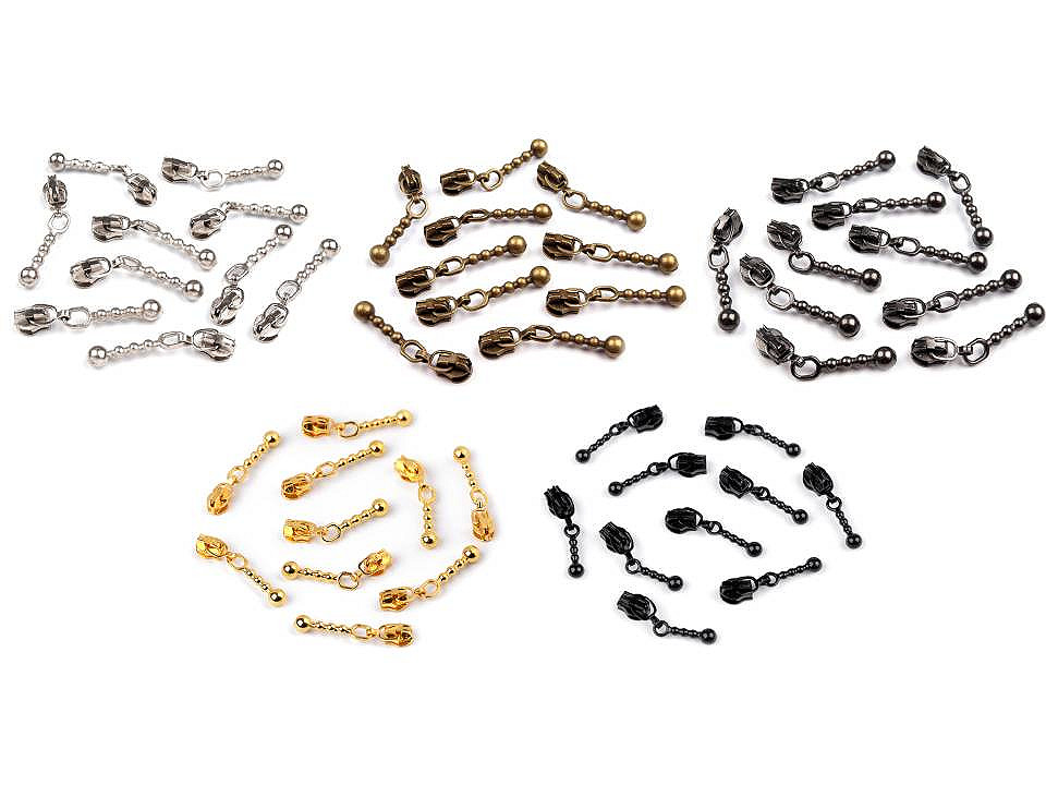 Slider for nylon zippers no 3 - Black varnish (10 Pieces)