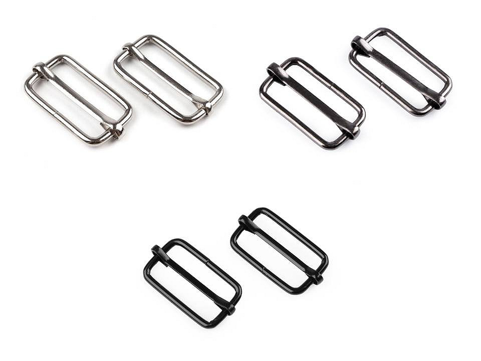 Adjustable slide buckle width 25 mm for webbing - Nickel (100 Pieces)