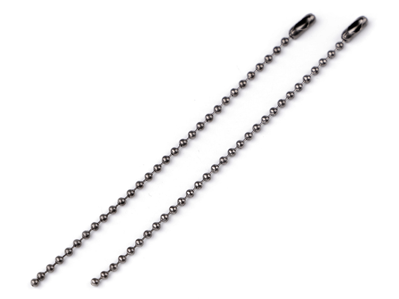 Ball chain and connector 10 cm - Black nickel (10 Pieces)