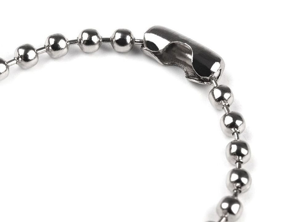 Ball chain and connector 10 cm - Black nickel (10 Pieces)