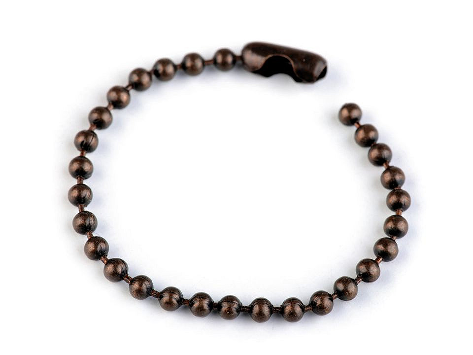 Ball chain and connector 10 cm - Black nickel (10 Pieces)