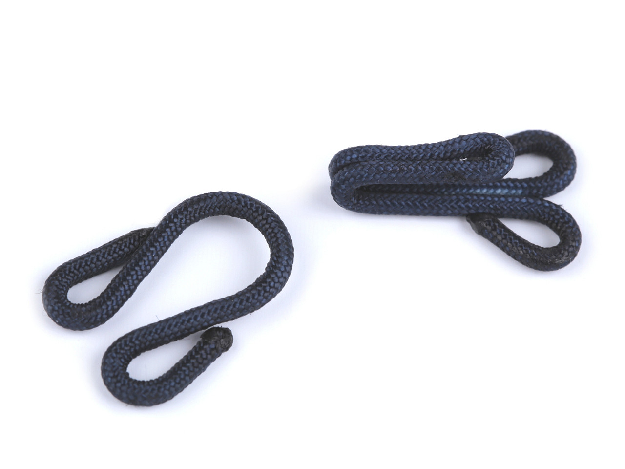 Hook with eye - coated, size 20+20 mm - Black (5 Pairs)