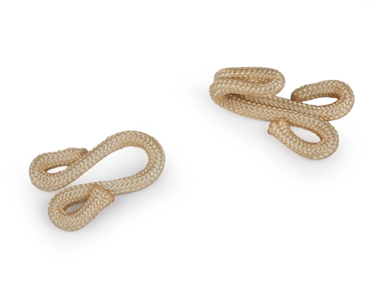 Hook with eye - coated, size 20+20 mm - Black (5 Pairs)