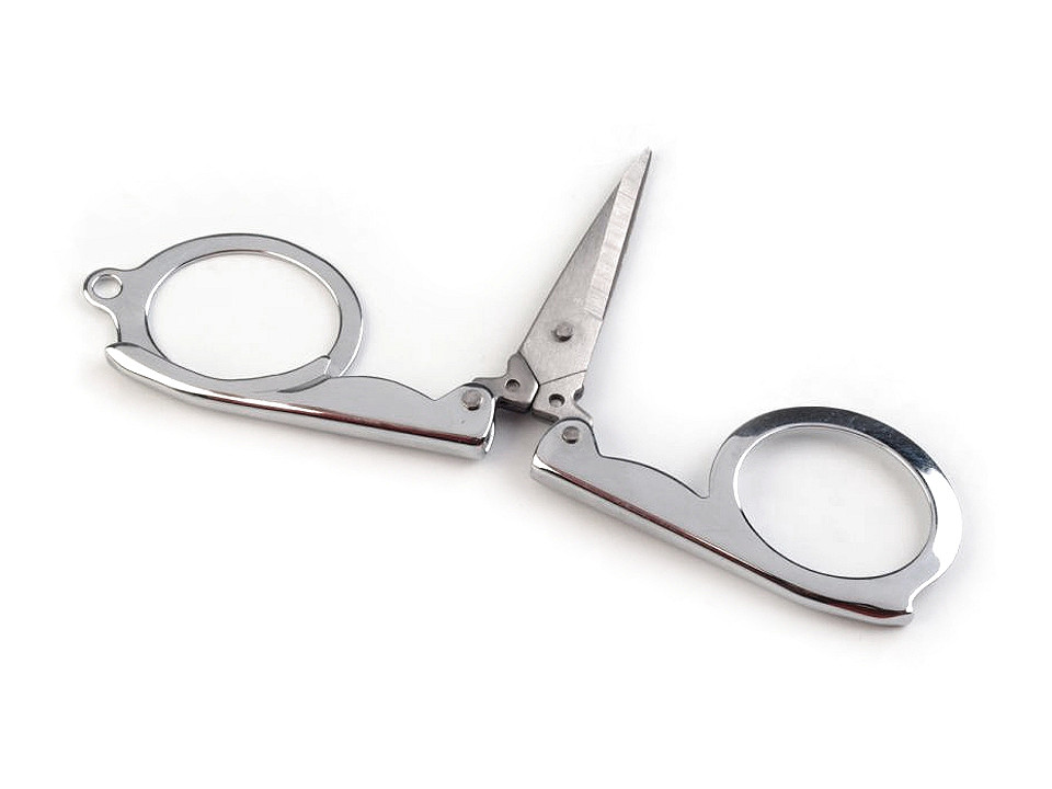 Folding scissors length 10 cm - Nickel (1 Piece)