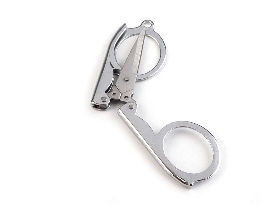 Folding scissors length 10 cm - Nickel (1 Piece)