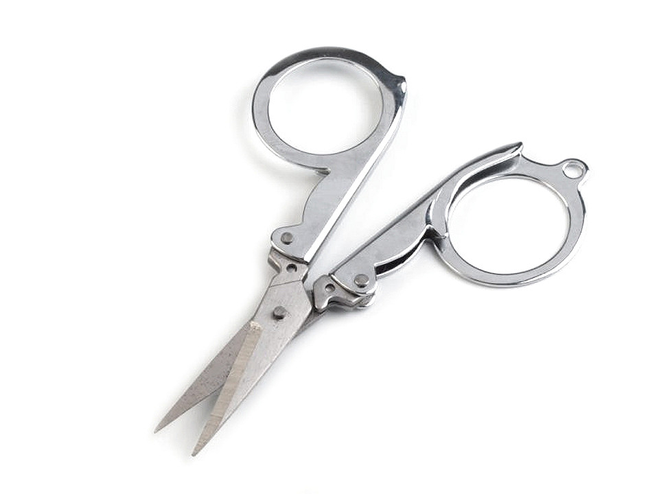 Folding scissors length 10 cm - Nickel (1 Piece)