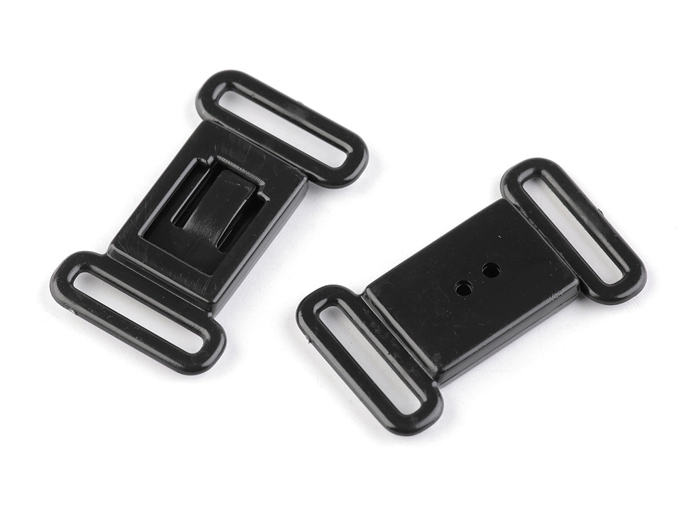 Bow tie buckle / nursing bra buckle width 12 mm - White (20 Pairs)