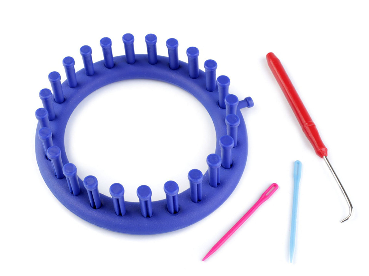 Knitting round loom set for shawls, snoods, hats ø14 cm - Blue sapphire (1 Set)