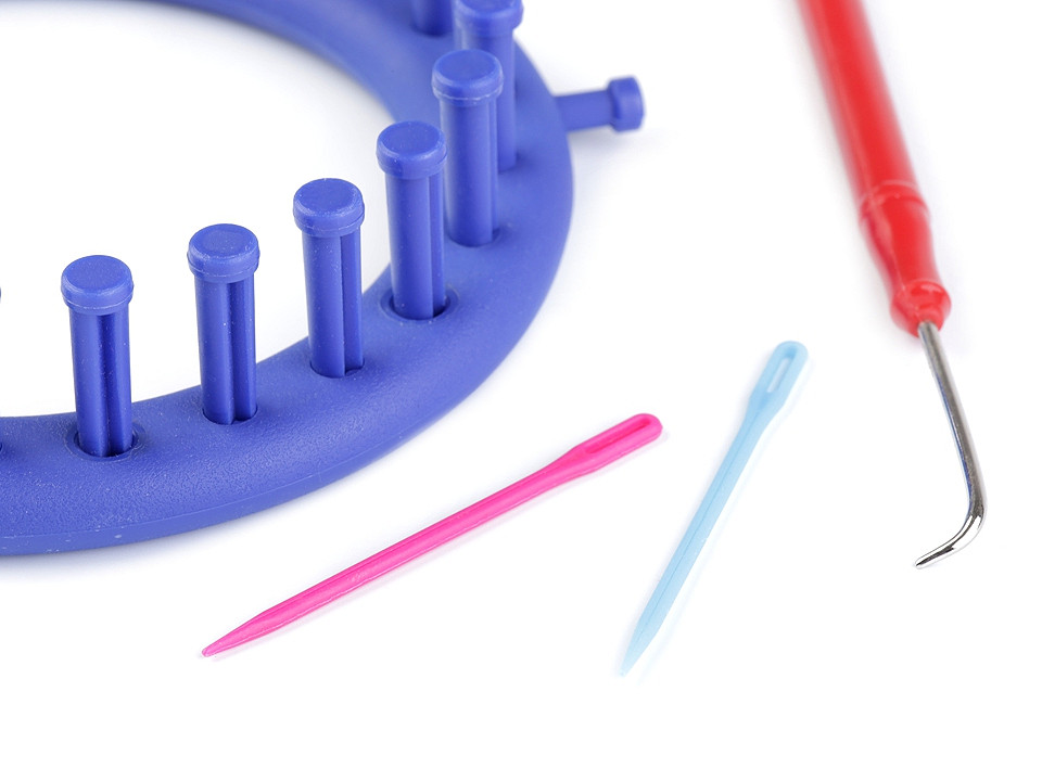 Knitting round loom set for shawls, snoods, hats ø14 cm - Blue sapphire (1 Set)