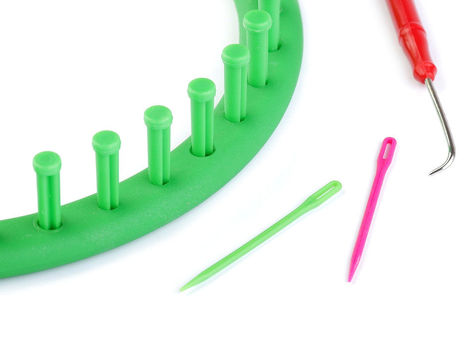 Knitting round loom set for shawls, snoods, hats ø24 cm - Irish green (1 Set)