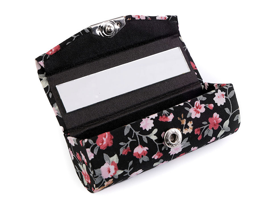 Lipstick holder case with mirror - Blue-violet (1 Piece)