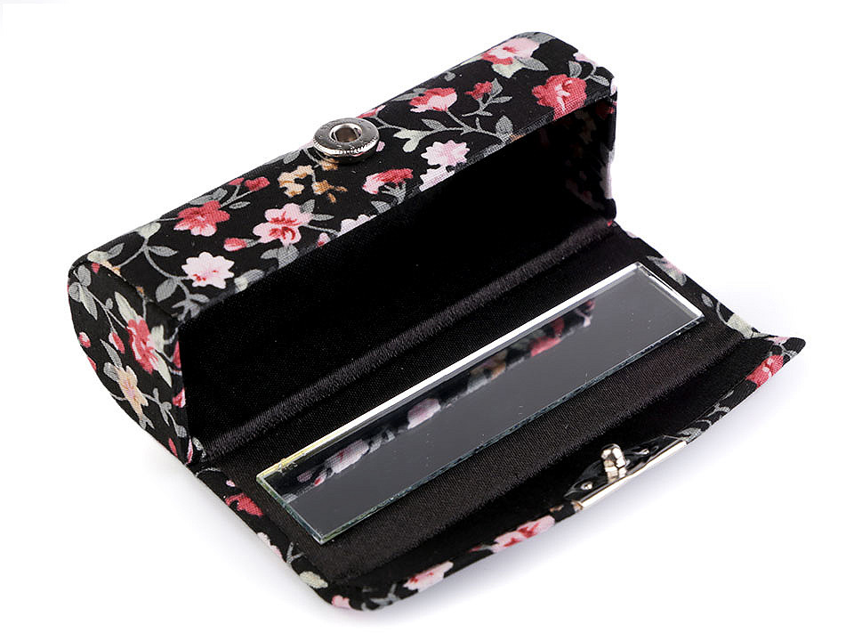 Lipstick holder case with mirror - Blue-violet (1 Piece)
