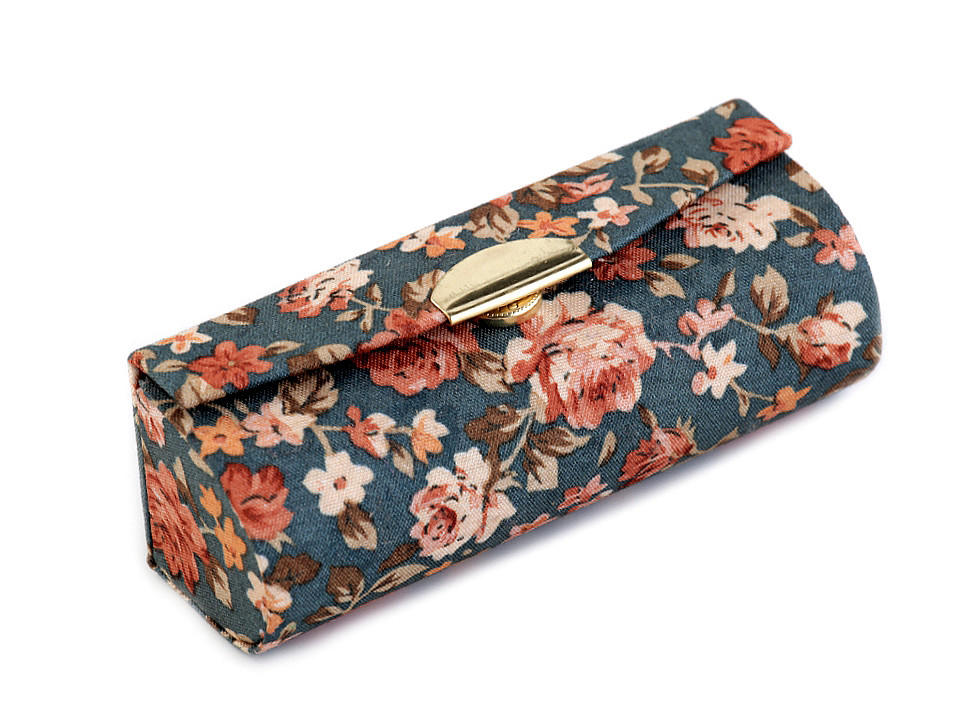 Lipstick holder case with mirror - Blue-violet (1 Piece)