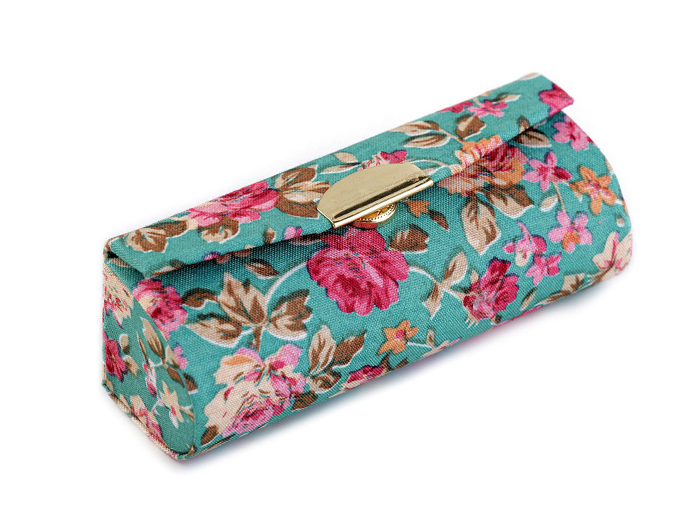 Lipstick holder case with mirror - Blue-violet (1 Piece)