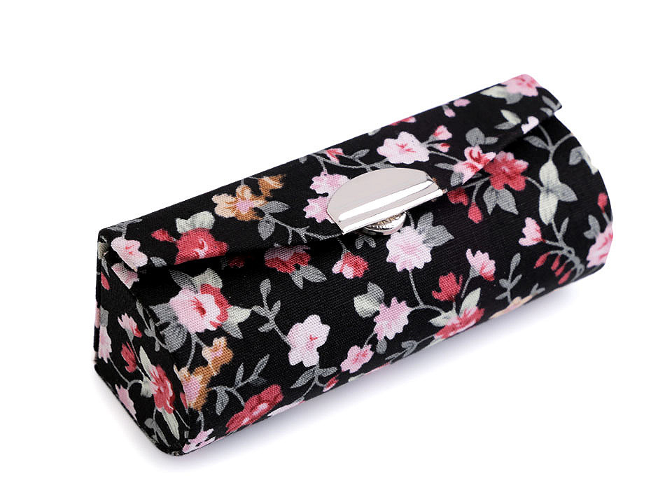 Lipstick holder case with mirror - Blue-violet (1 Piece)