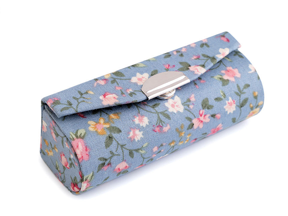 Lipstick holder case with mirror - Blue-violet (1 Piece)