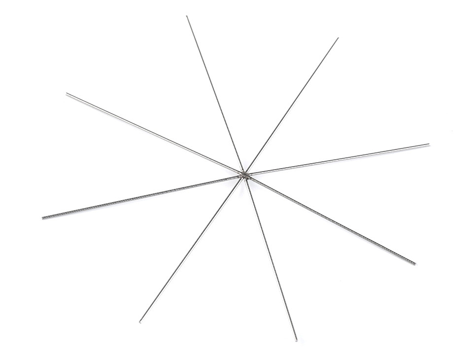 Christmas wire star / snowflake for beading diy ø10 cm - Platinum (50 Pieces)