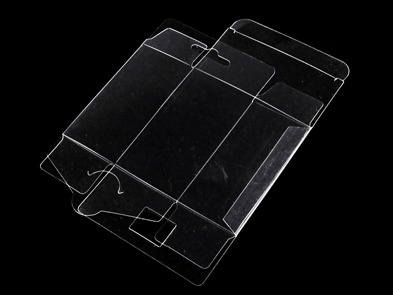 Clear packaging box with hang hole - Transparent (50 Pieces)