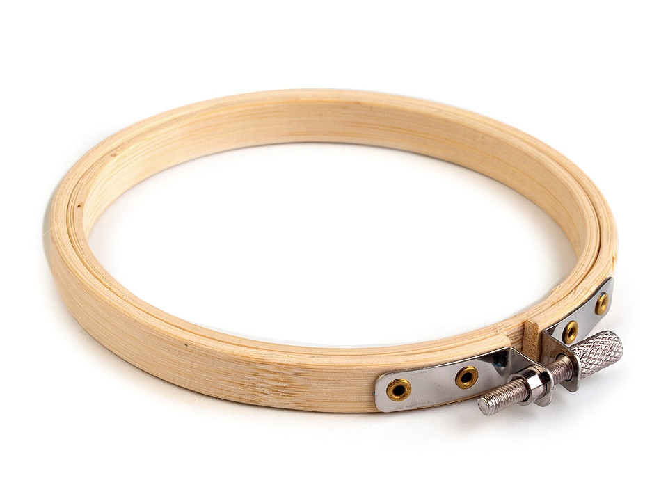 Bamboo embroidery hoop ø10 cm - Beech (10 Pieces)