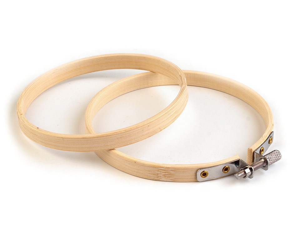Bamboo embroidery hoop ø10 cm - Beech (10 Pieces)