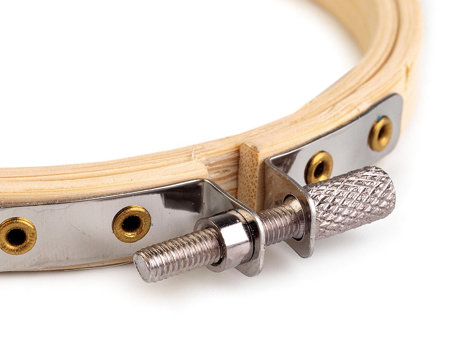 Bamboo embroidery hoop ø10 cm - Beech (10 Pieces)