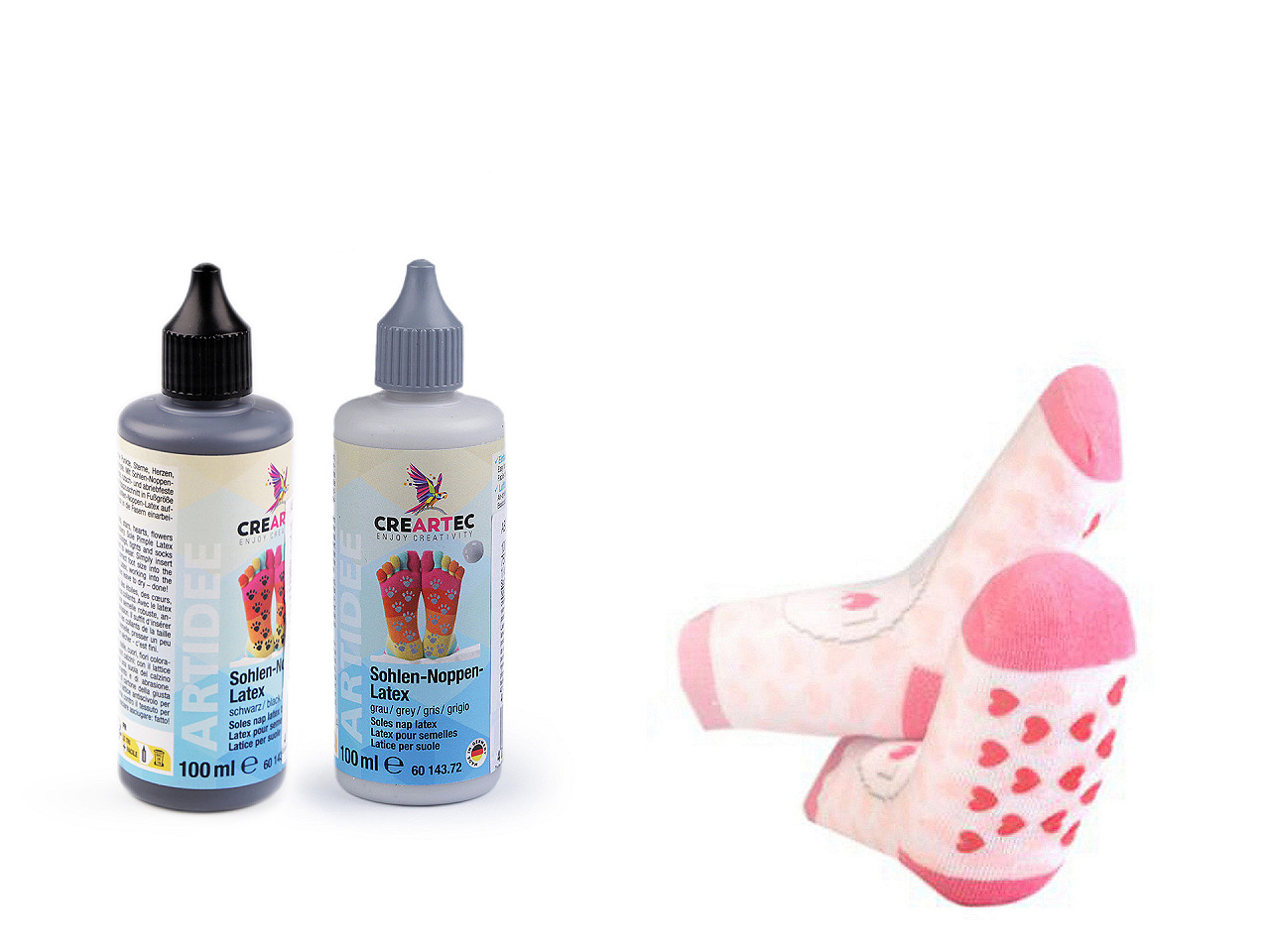 Sock-stop / sole latex 100 ml - Black (1 Piece)