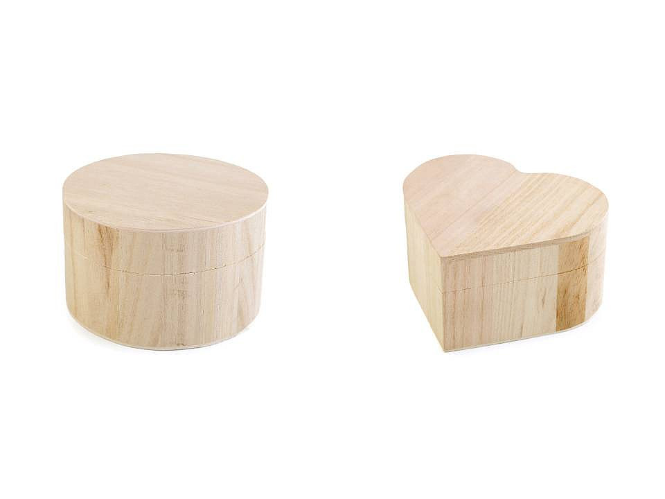 Diy / unfinished wood craft box with lid - Ivory (1 Piece)