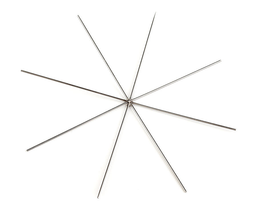 Christmas wire star / snowflake for beading diy ø9 cm - Platinum (2 Pieces)